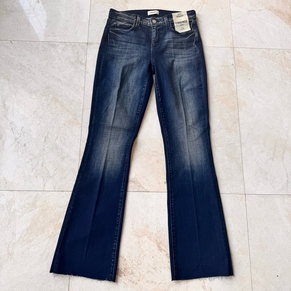 L’Agence The Sneeki Flare Legs Low Rise Hanson blue jeans size 27 NWT - Picture 6 of 16